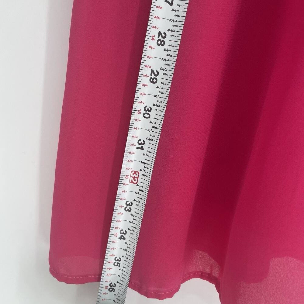 Carole Christion Women's Shift Dress Size 14 Pink Romantic Cocktail Party Ruffle - Picture 5 of 8